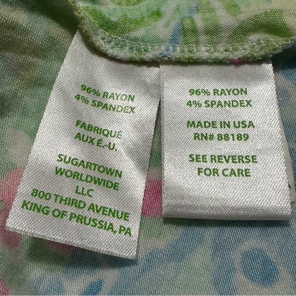 Lilly Pulitzer Top Women’s Small Multicolor Neveah One-Shoulder Ruffle Floral - Picture 6 of 11